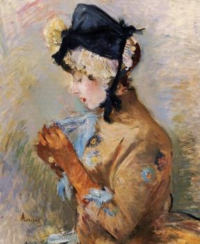 Berthe Morisot : Woman Wearing Gloves, The Parisienne